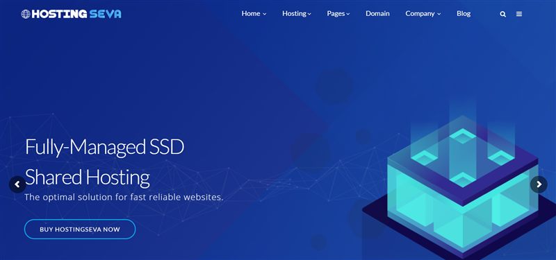 Archived Hosting Seva homepage with hosting plan comparison and domain search.